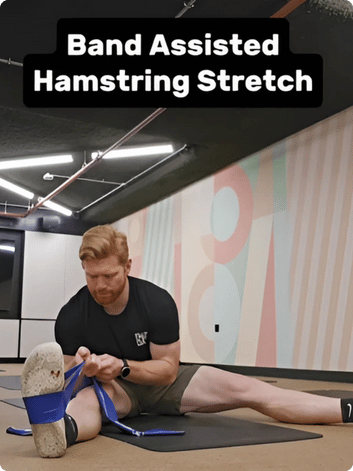 Hamstring Stretch with Bands